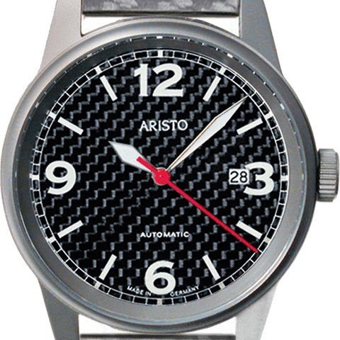 Aristo Fliegeruhr Titan Carbon 5H83