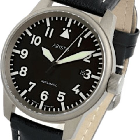 Aristo 41 mm Fliegeruhr (Titanium)