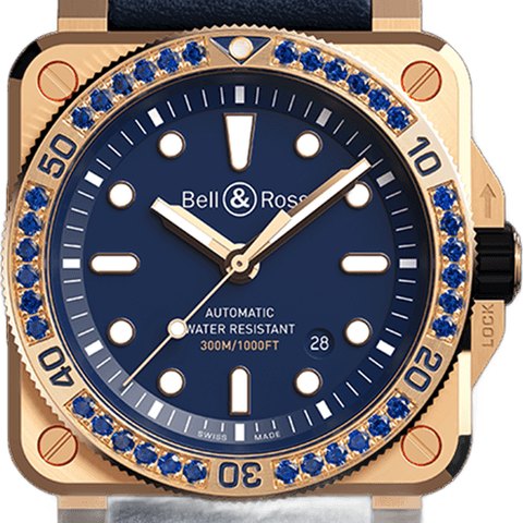 Bell & Ross BR 03-92 Diver Blue Bronze Sapphire Bezel