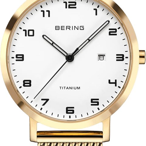 Bering Titanium Polished/Brushed Gold (mesh)