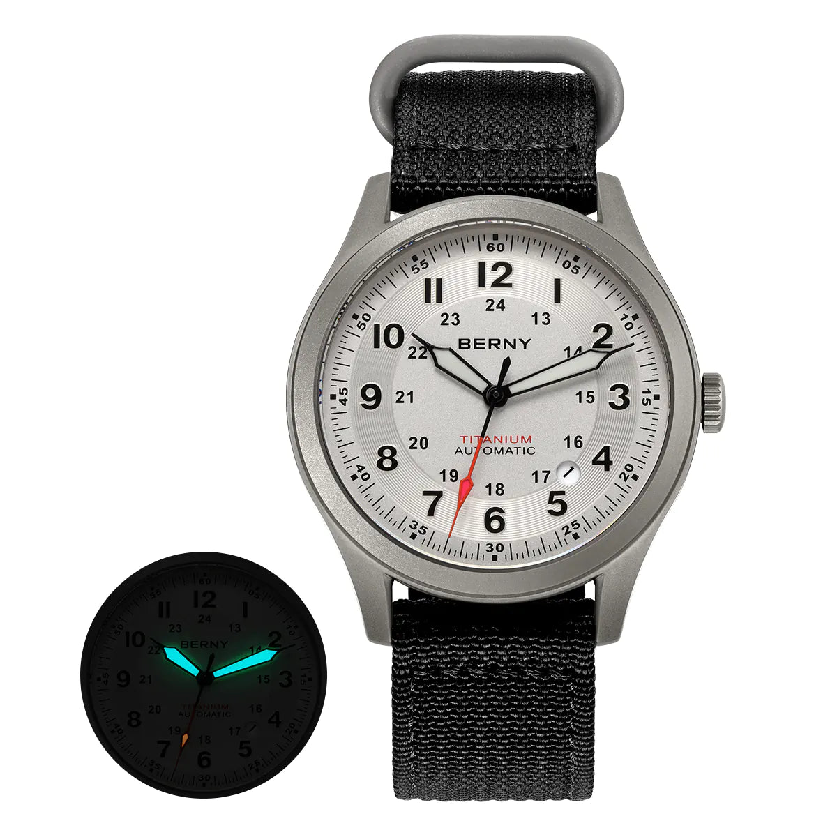 Berny Automatic Titanium Field Watch AMT163