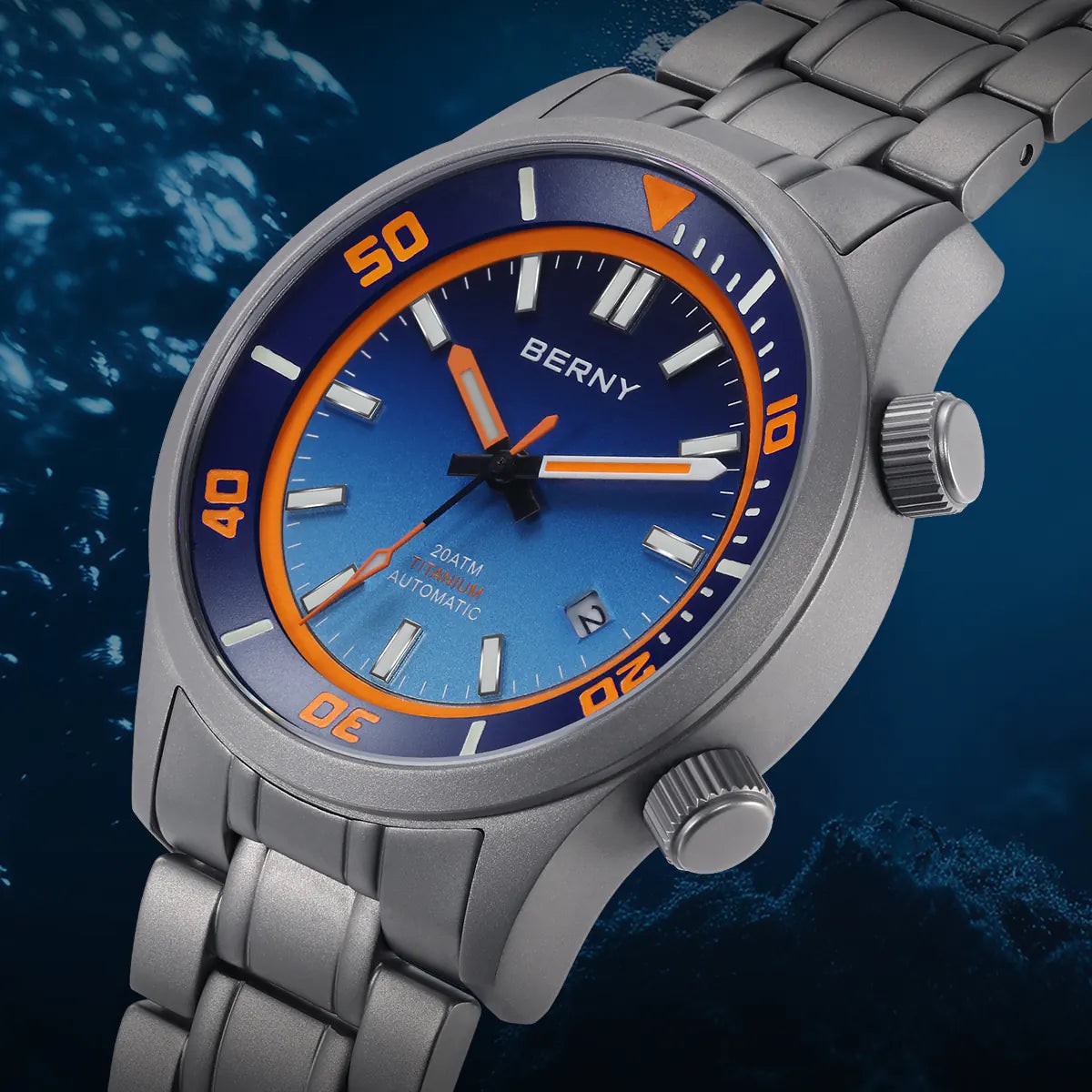 Berny Automatic Titanium Diver Watch