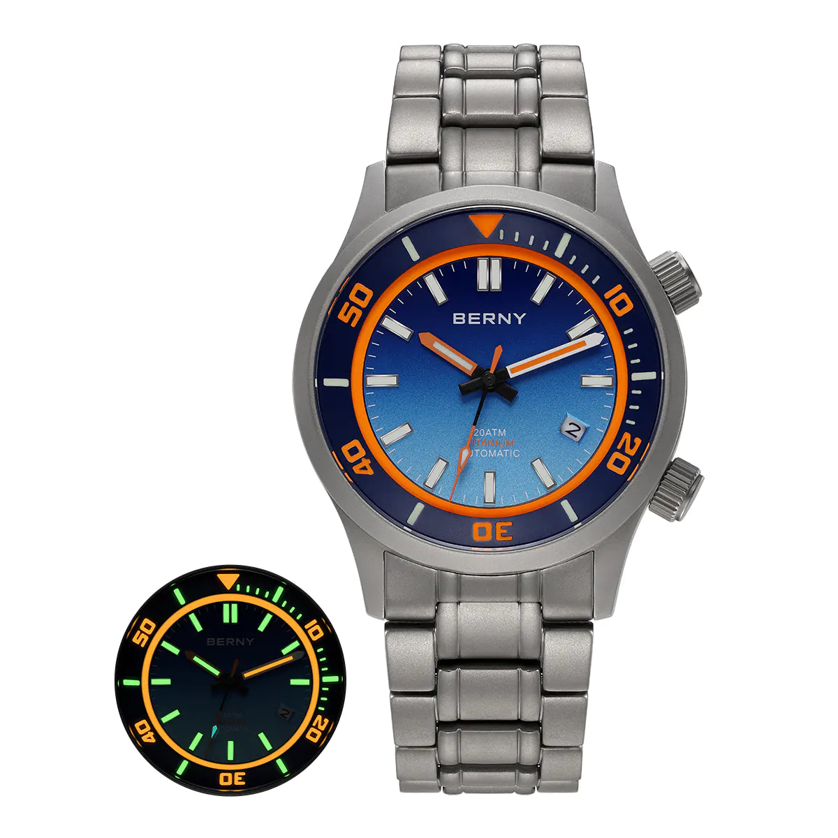Berny Automatic Titanium Diver Watch
