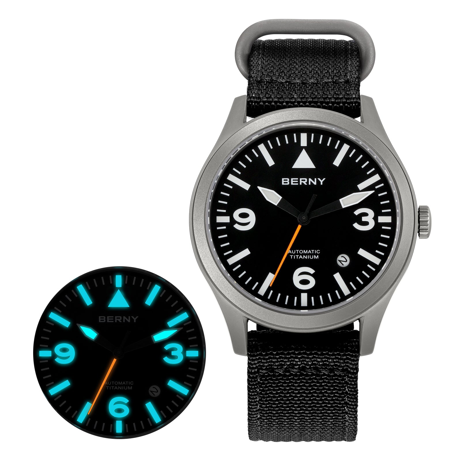 Berny Automatic Titanium Field Watch