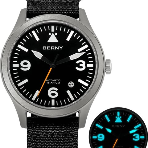Berny Automatic Titanium Field Watch