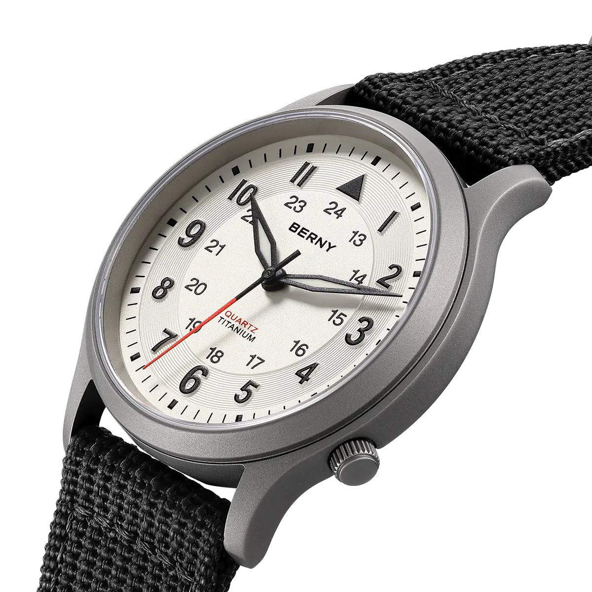 Berny Quartz Titanium Field Watch T2596