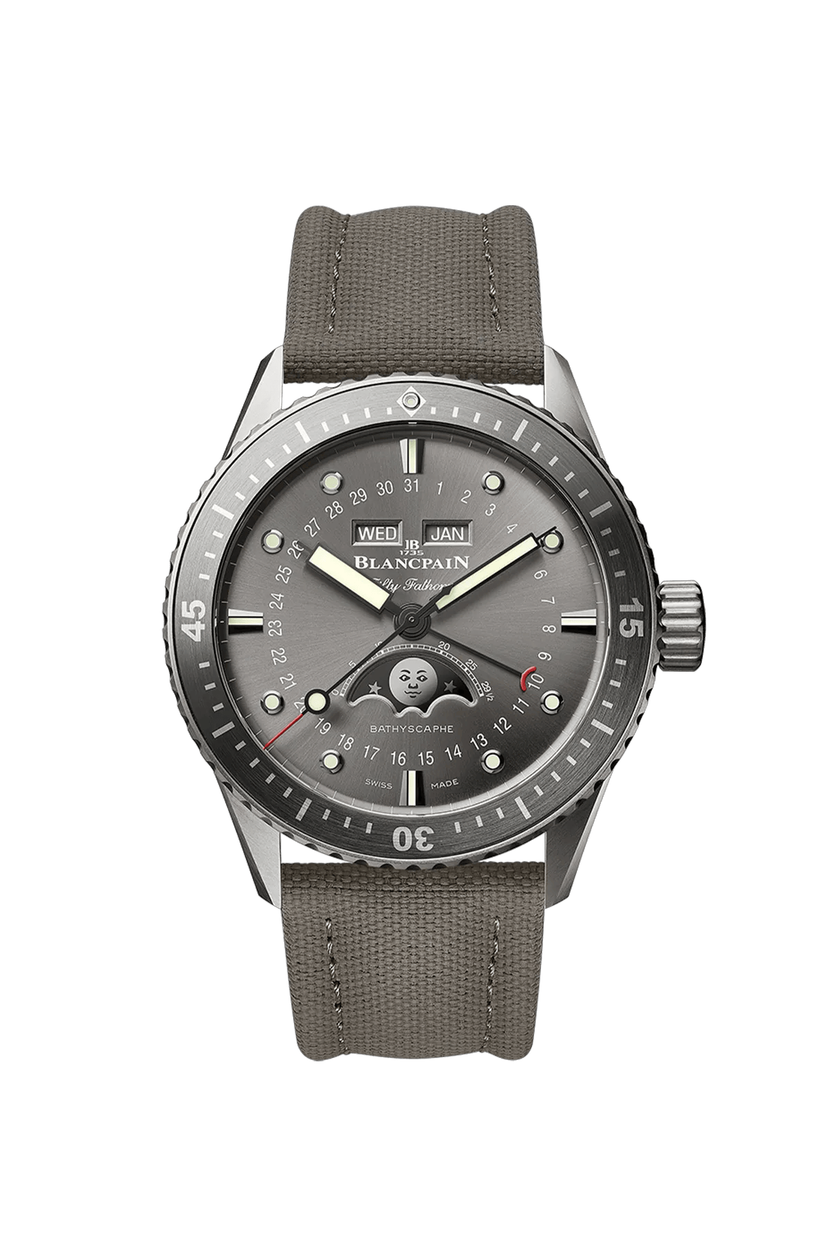 Blancpain Fifty Fathoms Bathyscaphe Quantieme Complet Phases de Lune Titanium