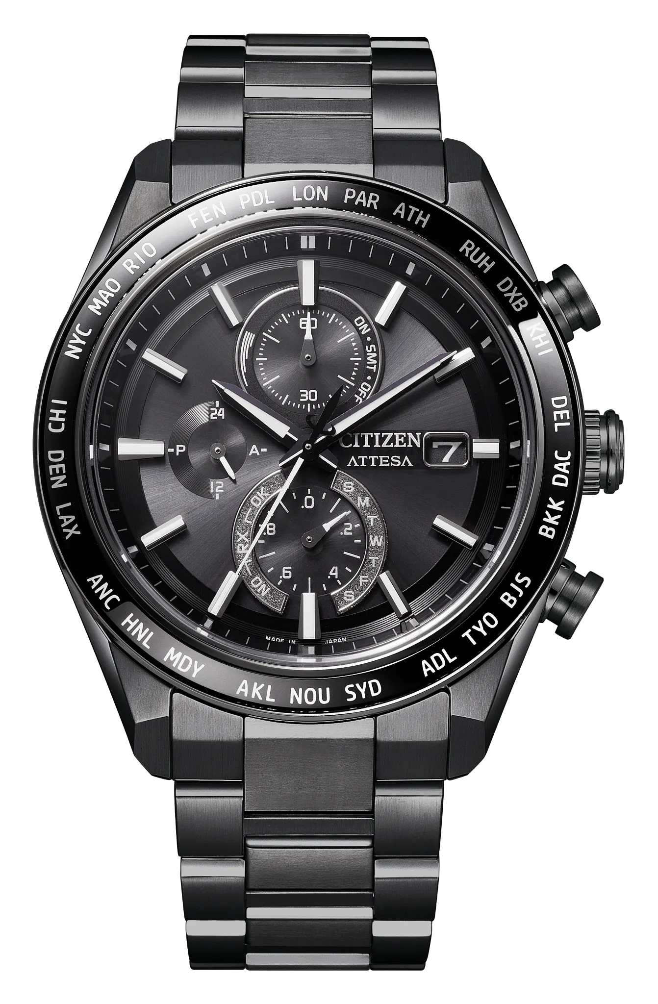 Citizen Attesa Radio Chronograph Black DLC (Super Titanium)