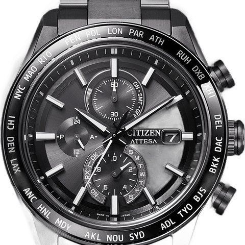 Citizen Attesa Radio Chronograph Black DLC (Super Titanium)