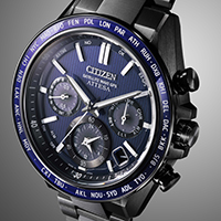 Citizen Attesa Black Titanium Eco-Drive GPS (Super Titanium, DLC)