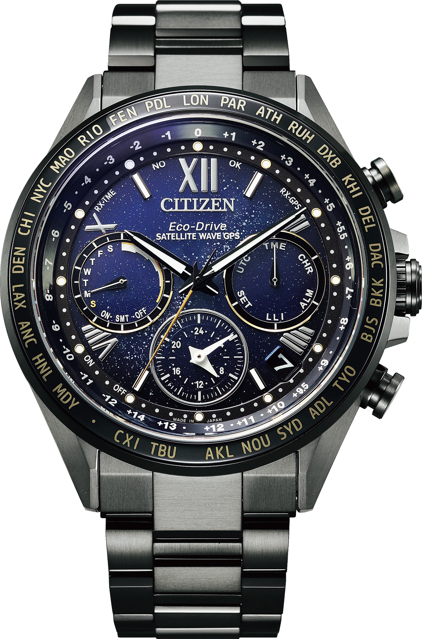 Citizen Attesa Satellite Wave GPS F950 Cosmic Blue (Super Titanium, Ti 50th)