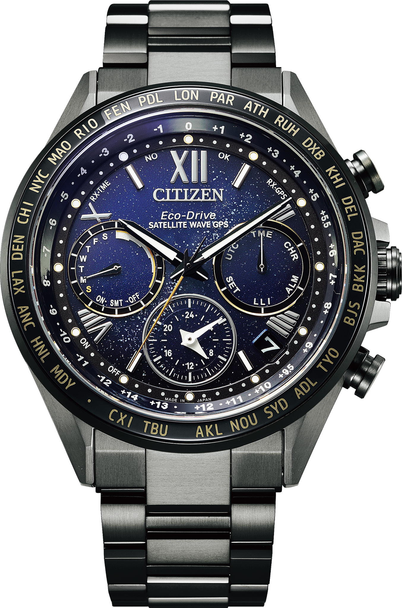 Citizen Attesa Satellite Wave GPS F950 Cosmic Blue (Super Titanium, Ti 50th)