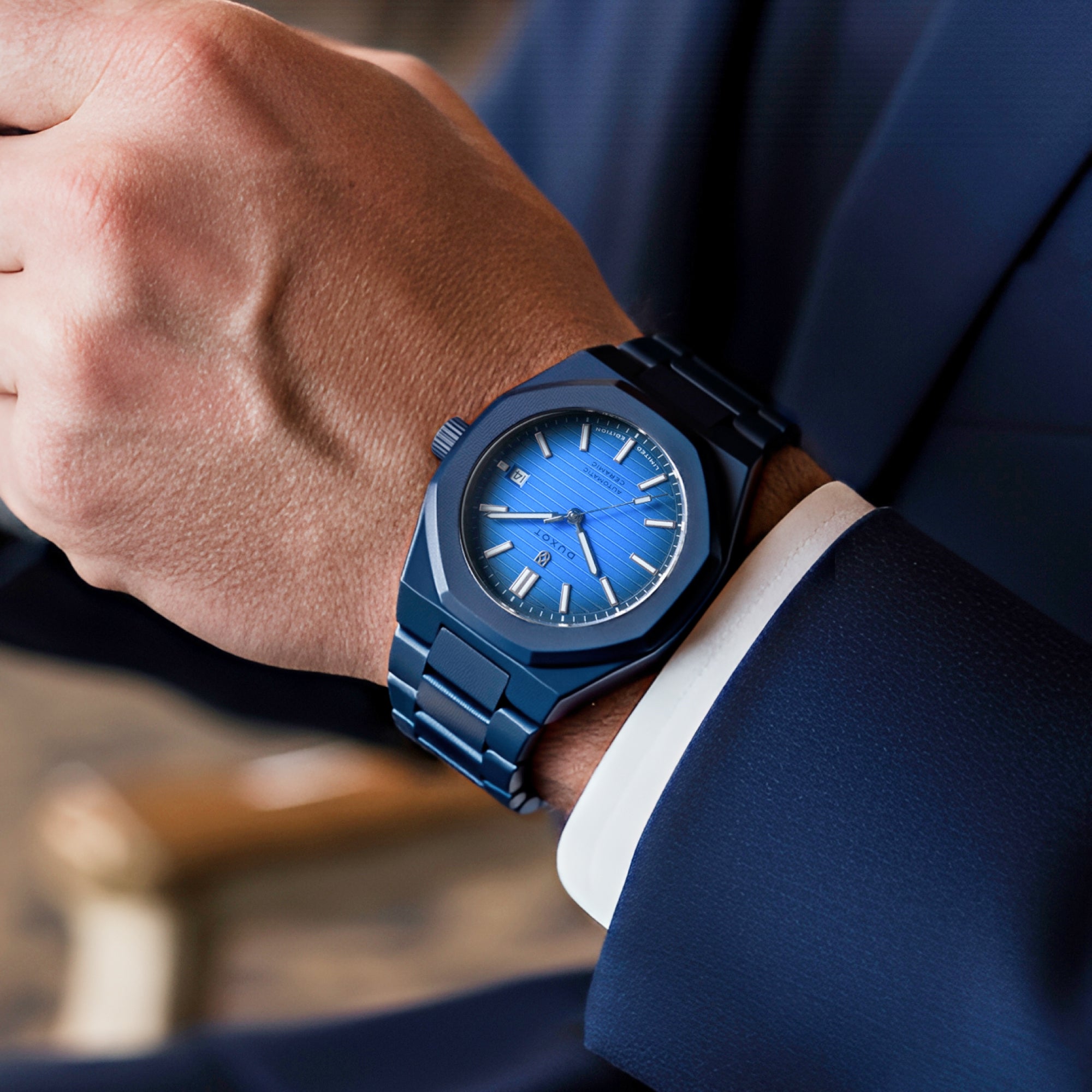 Duxot Pamplona Ceramic Automatic Fume Blue (Limited Edition)