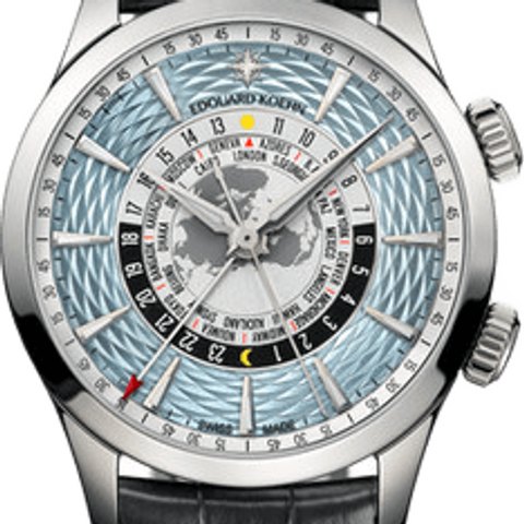 Edouard Koehn World Time Alarm EK-WTA05 (Ice Blue)