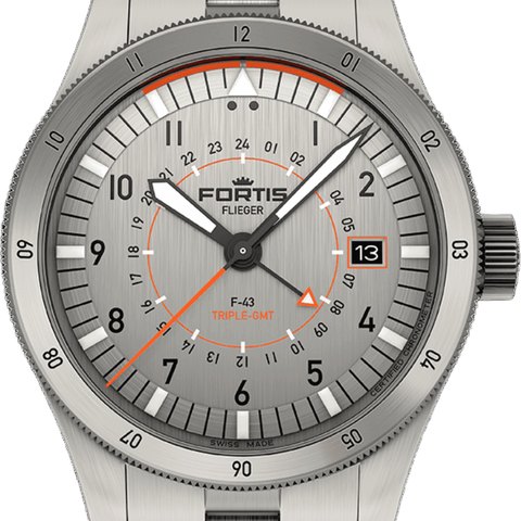 Fortis Flieger F-43 Triple-GMT Titanium
