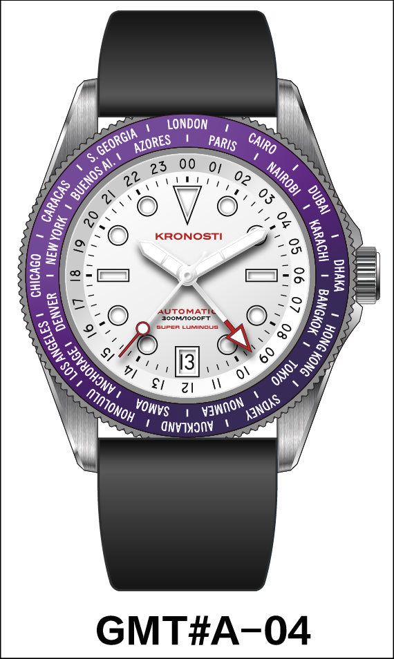 KRONOSTI Deep Explorer Aurora Titanium GMT
