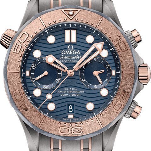 Omega Seamaster Diver 300M Chronograph Titanium Tantalum Sedna Gold