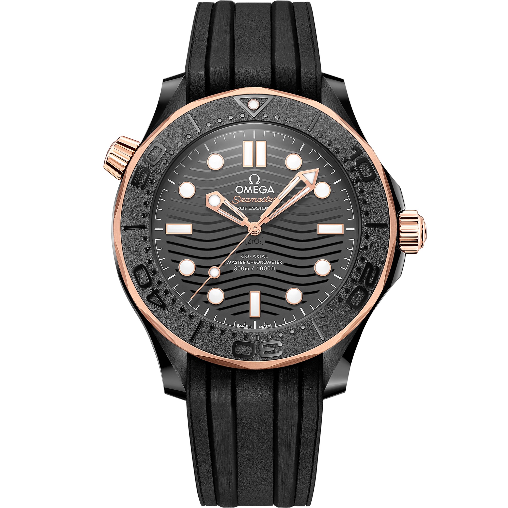 Omega Seamaster Diver 300M 43.5mm Black Ceramic and Sedna Gold