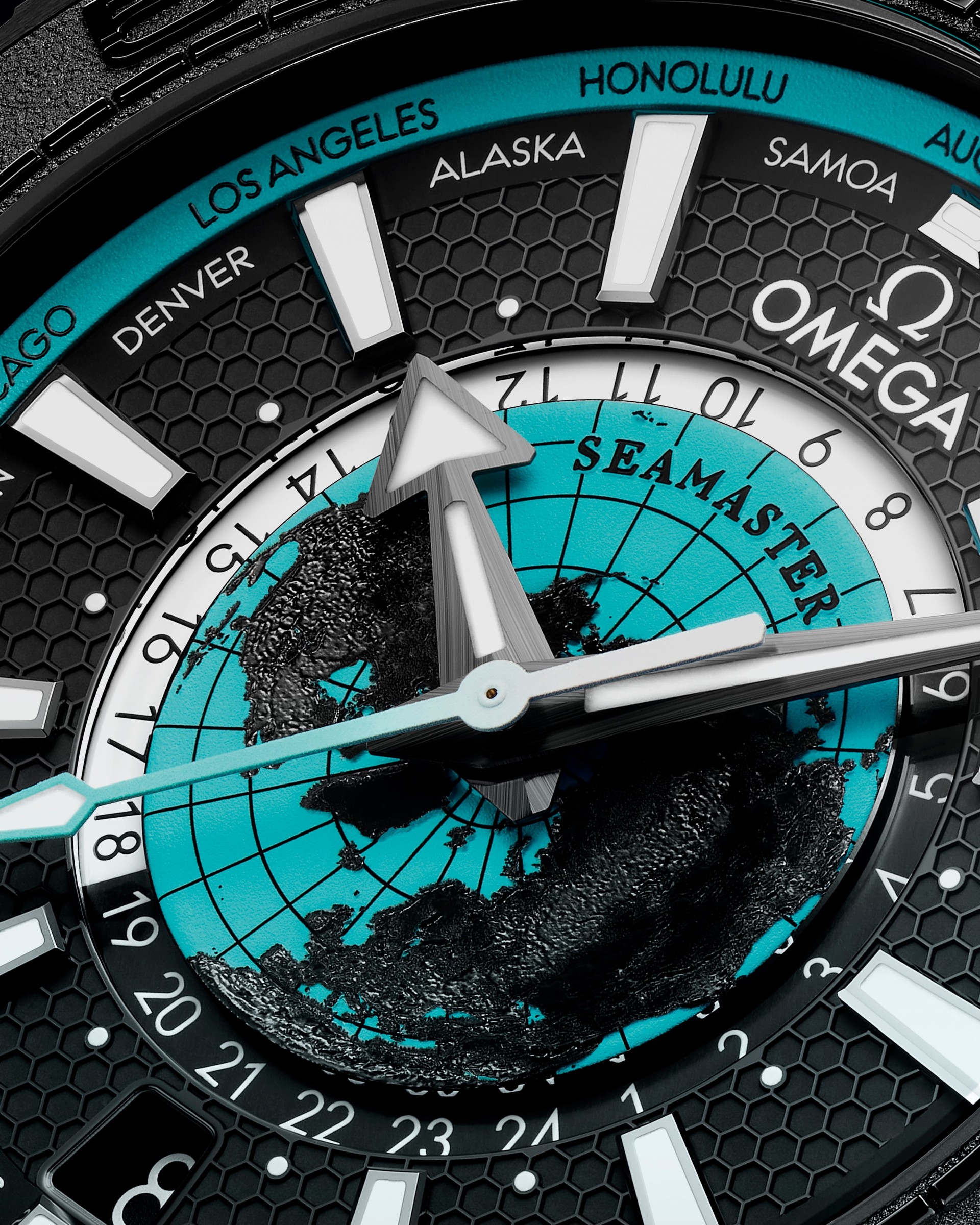 Omega Seamaster Planet Ocean Worldtimer Deep Black