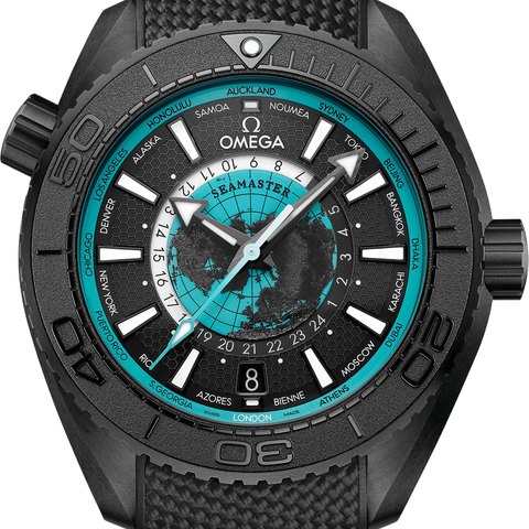 Omega Seamaster Planet Ocean Worldtimer Deep Black