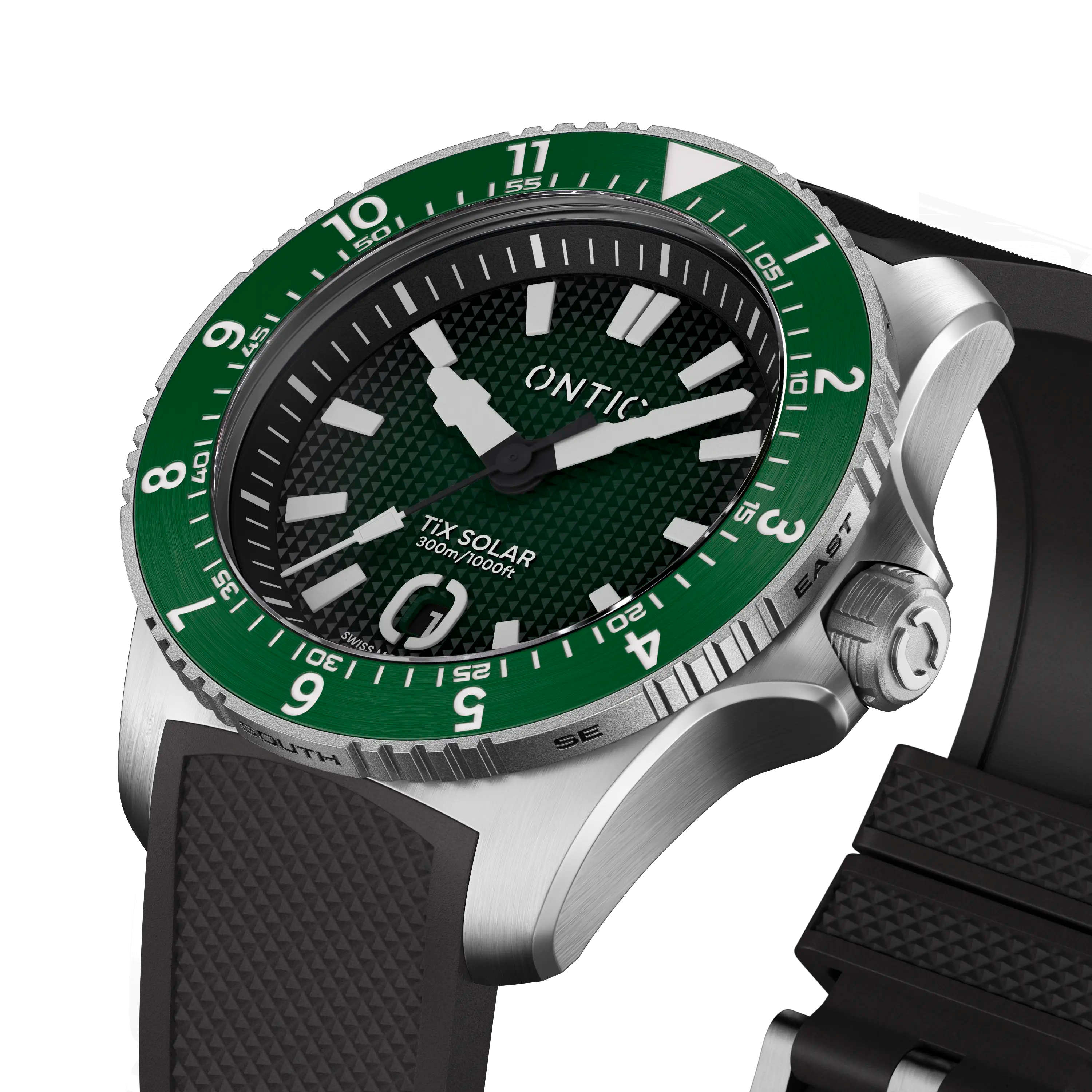 Ontic Utility - 40mm Men's Titanium Watch - Forest Green - Swiss Solar
