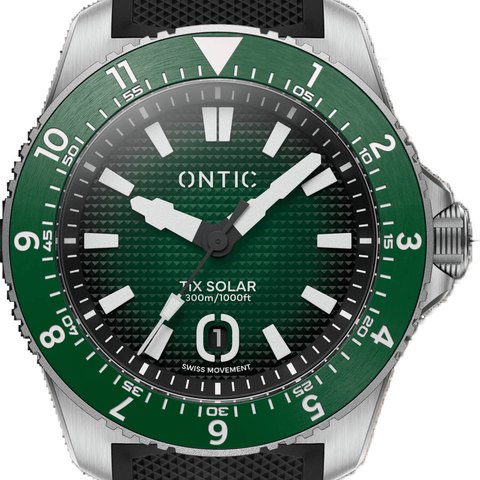 Ontic Utility - 40mm Men's Titanium Watch - Forest Green - Swiss Solar