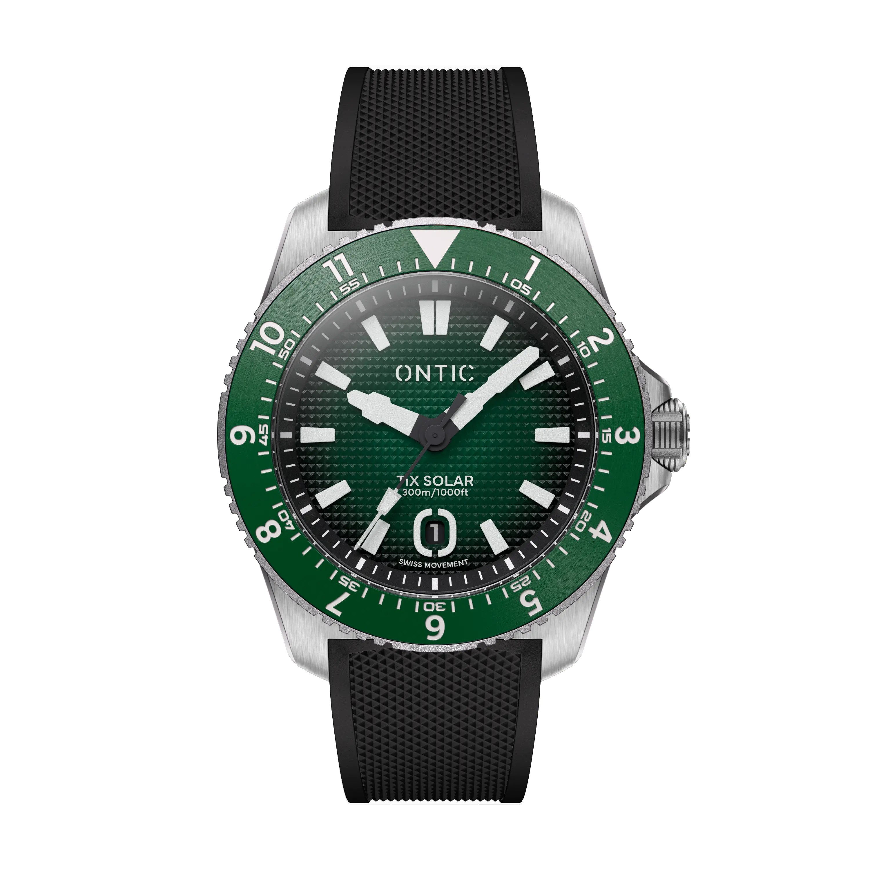 Ontic Utility - 40mm Men's Titanium Watch - Forest Green - Swiss Solar
