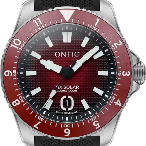 Ontic Utility - 40mm Men's Titanium Watch - Ember Red - Swiss Solar