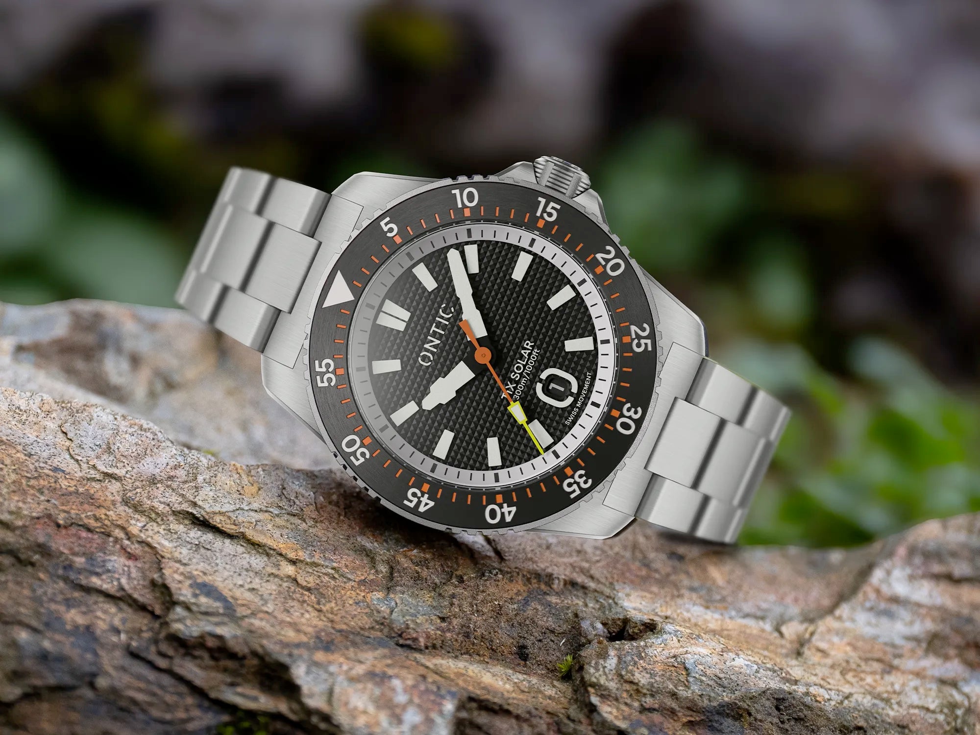 Ontic Utility - 40mm Men's Titanium Watch - Field Green - Swiss Solar