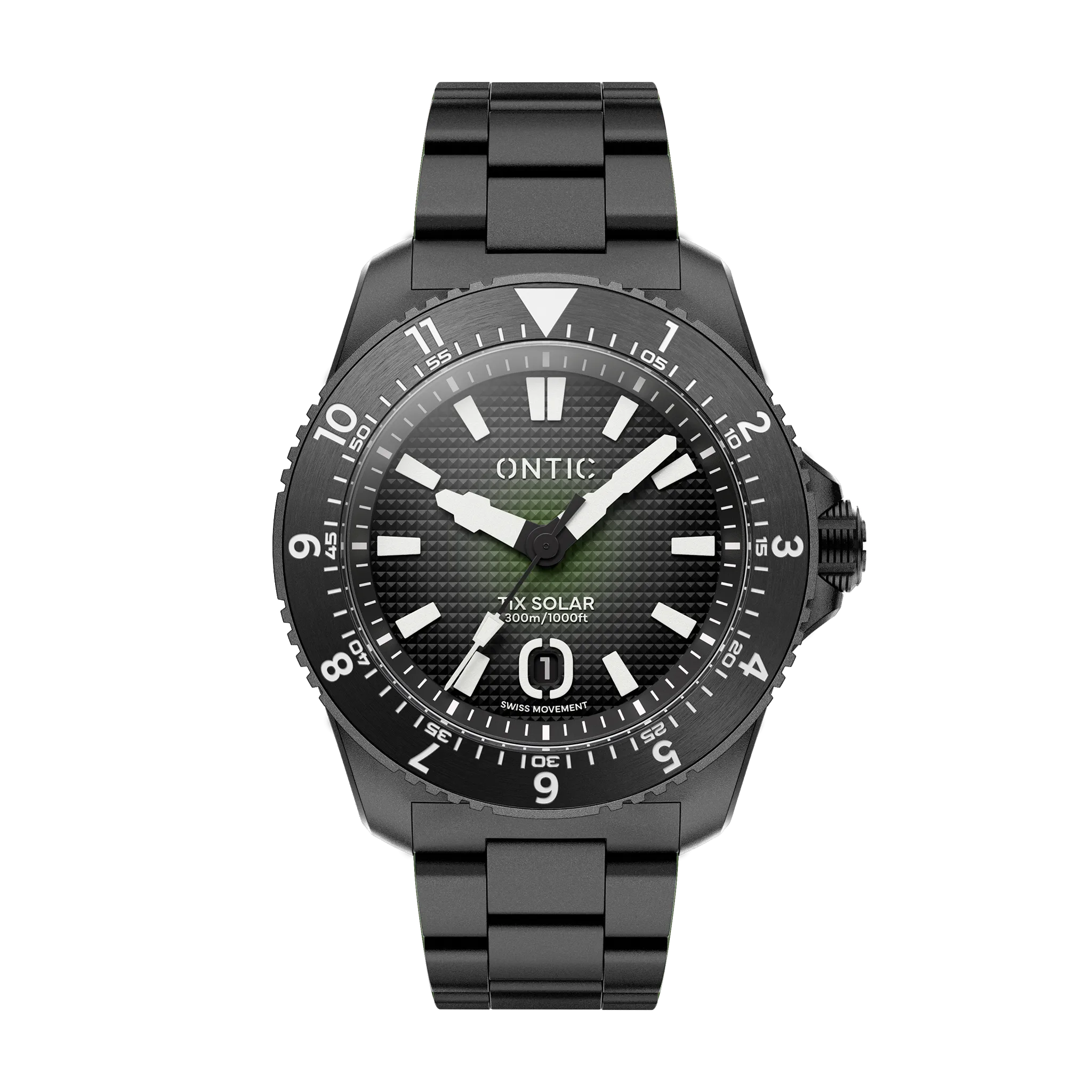 Ontic Utility - 40mm Men's Titanium Watch - Field Green - Swiss Solar