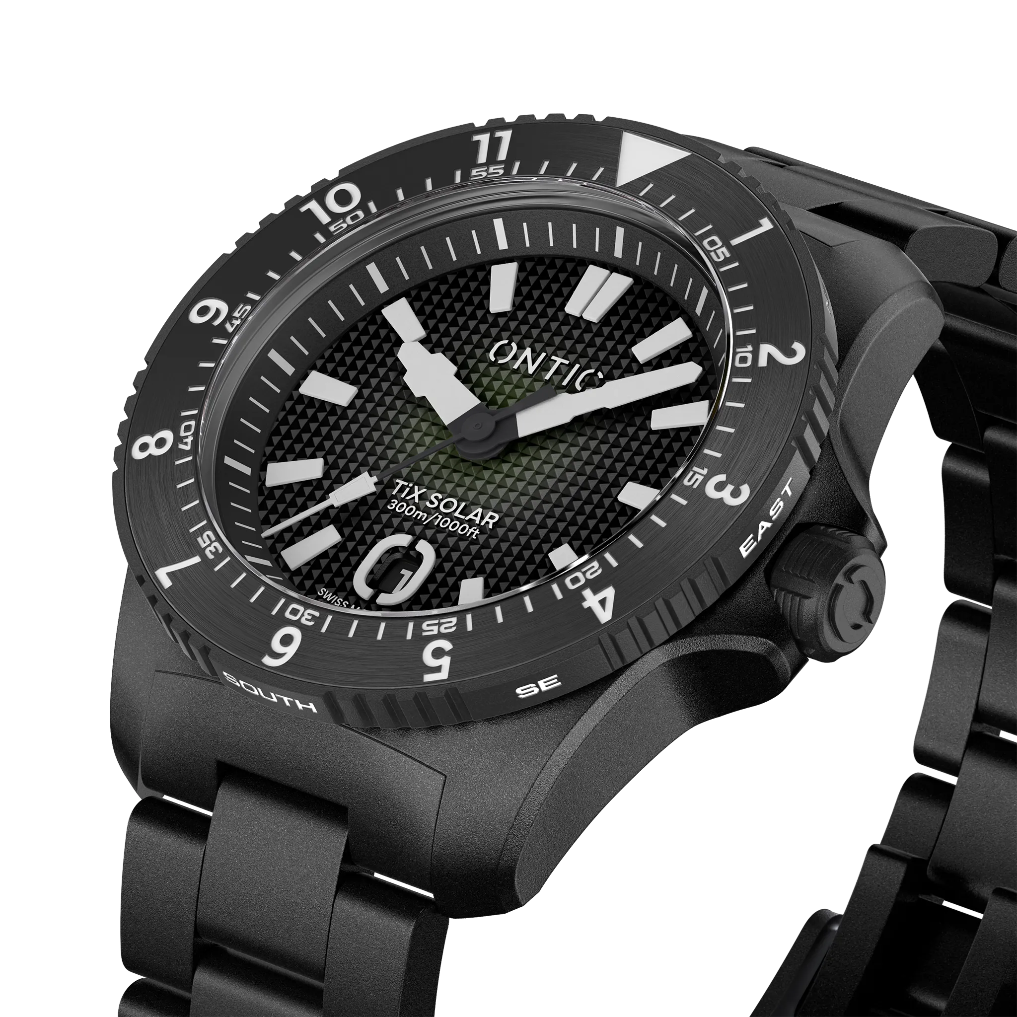 Ontic Utility - 40mm Men's Titanium Watch - Field Green - Swiss Solar