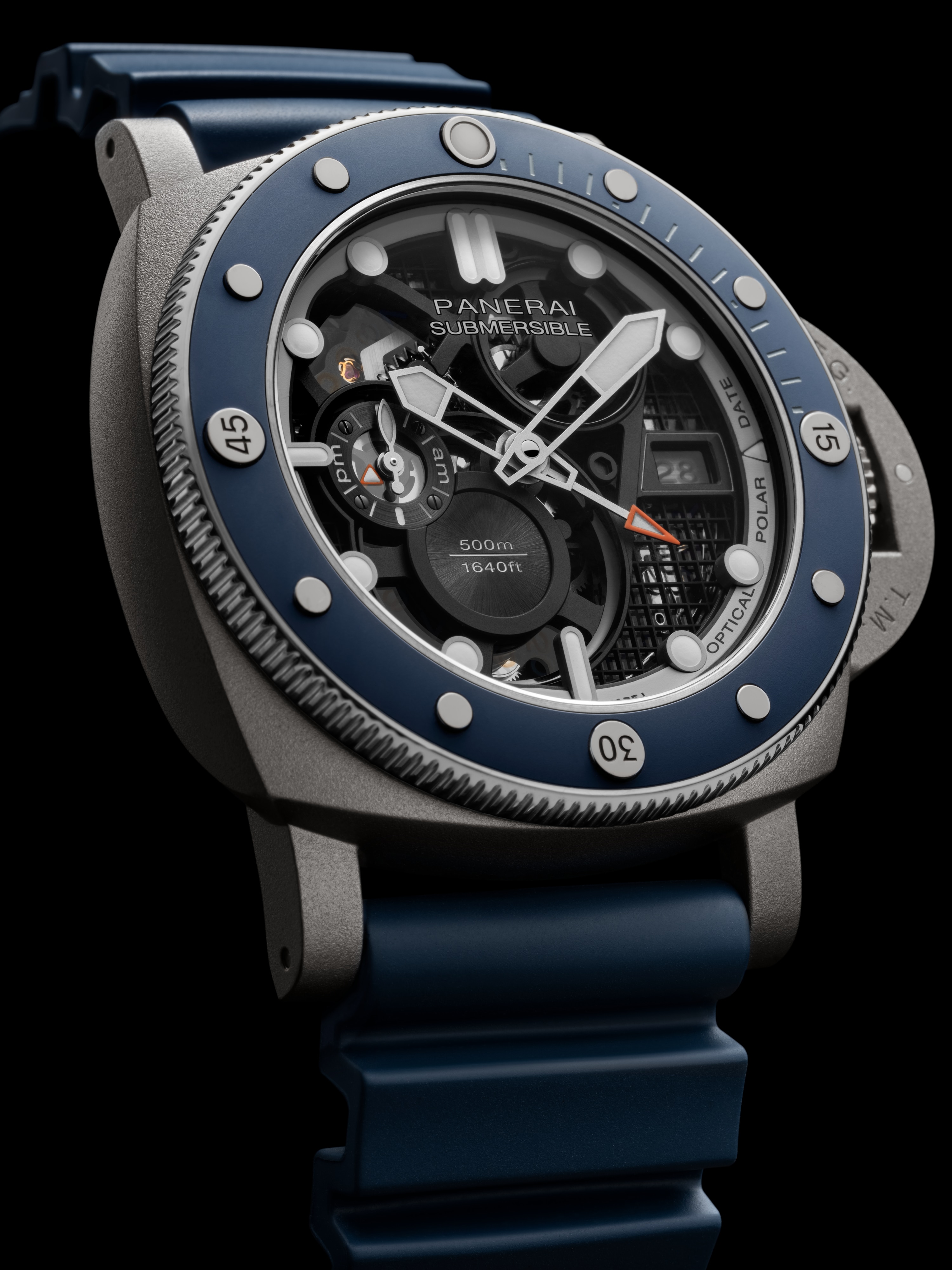 Panerai Submersible GMT DMLS Titanio Skeleton 47mm