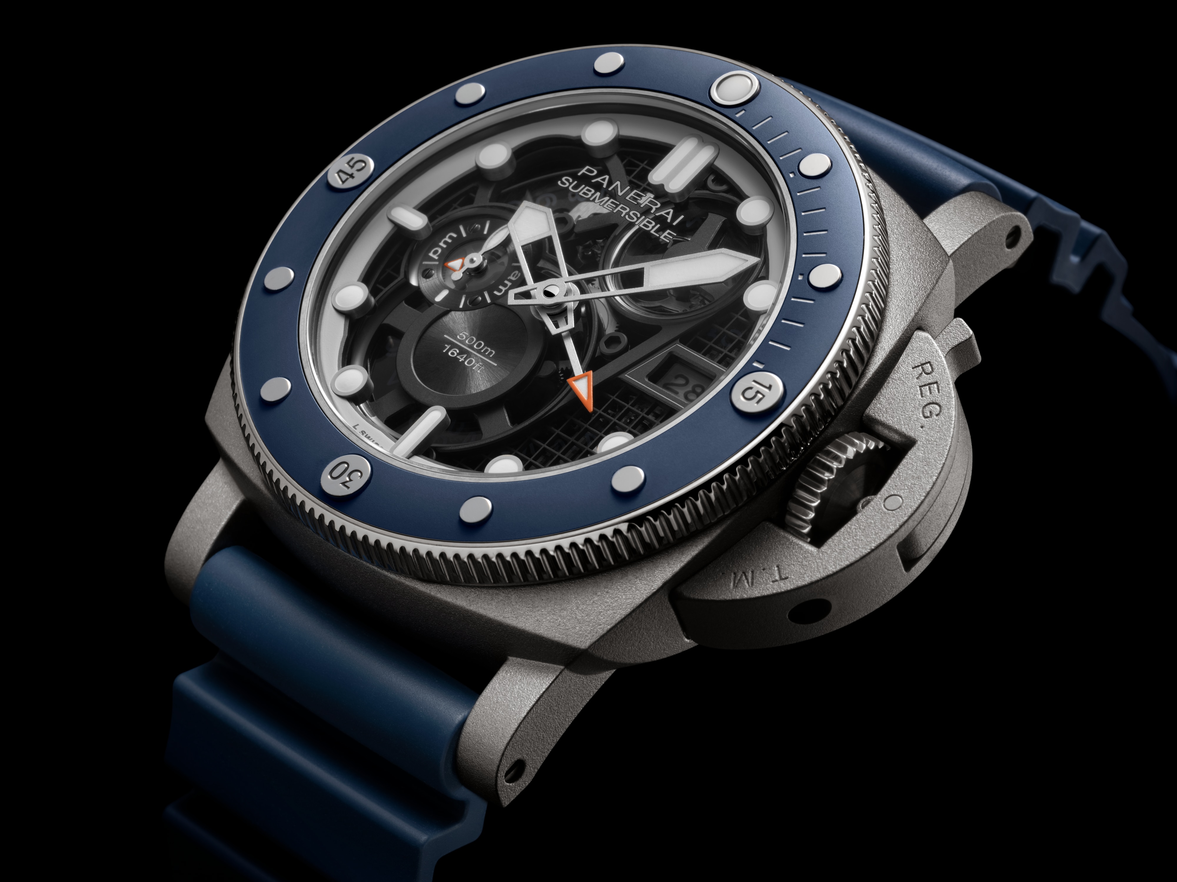 Panerai Submersible GMT DMLS Titanio Skeleton 47mm