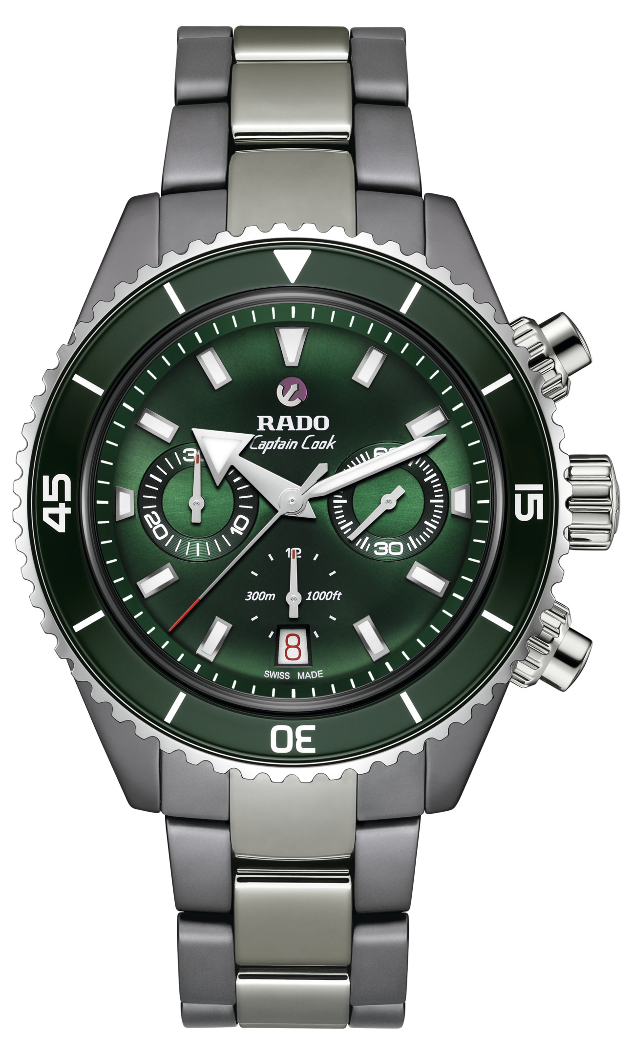 Rado Captain Cook High-Tech Ceramic Automatic Chronograph (plasma, green)