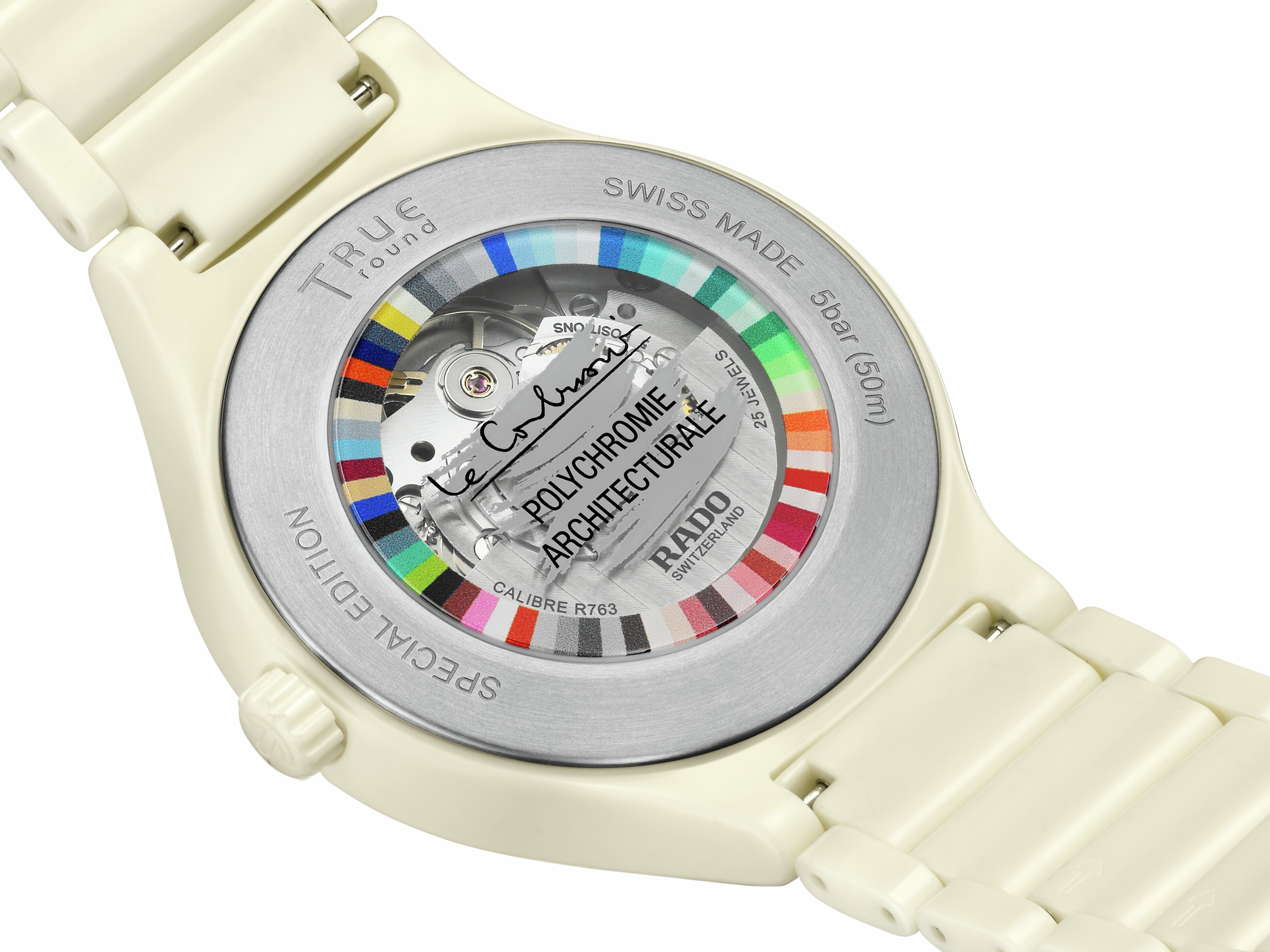 Rado True Round x Les Couleurs Le Corbusier (Ivory White)