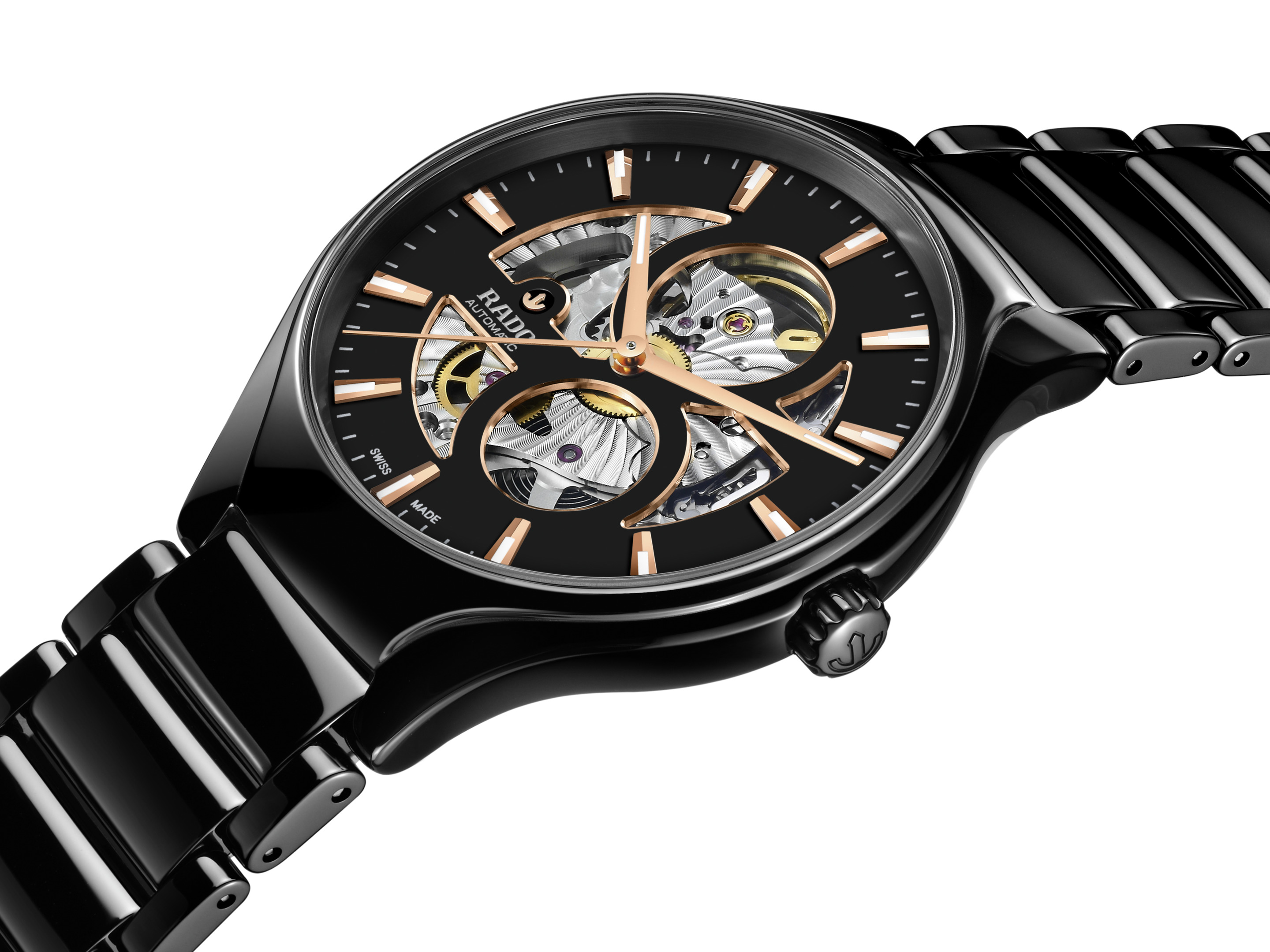 Rado True Round Automatic Open Heart (black)