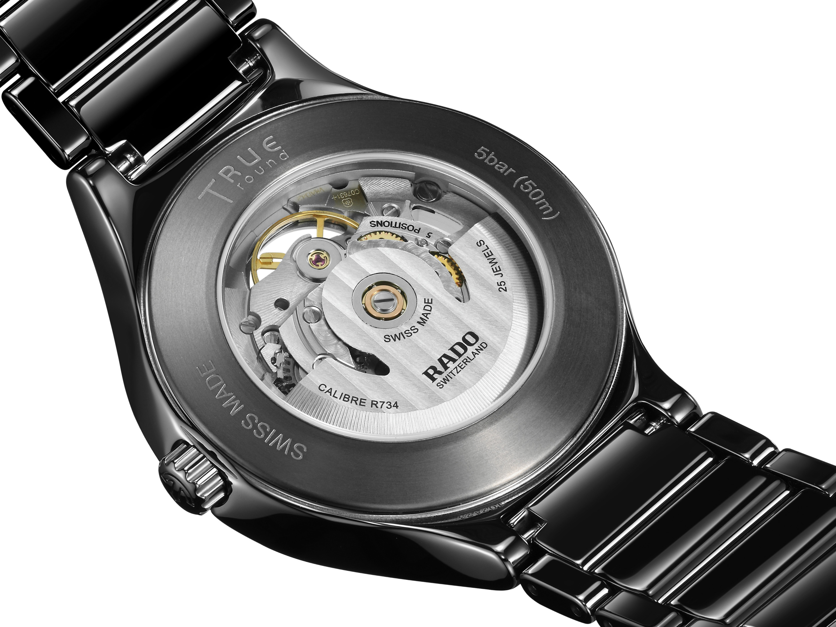 Rado True Round Automatic Open Heart (black)
