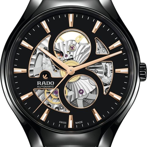 Rado True Round Automatic Open Heart (black)