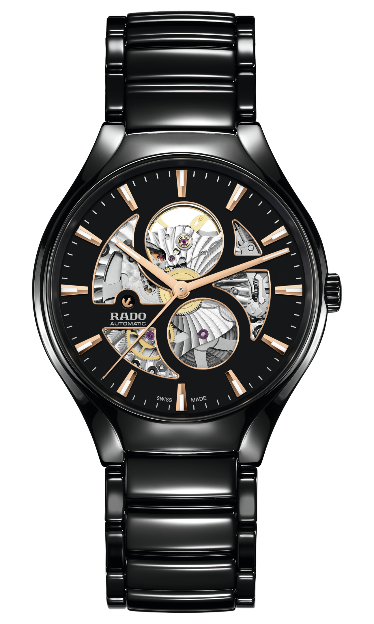 Rado True Round Automatic Open Heart (black)