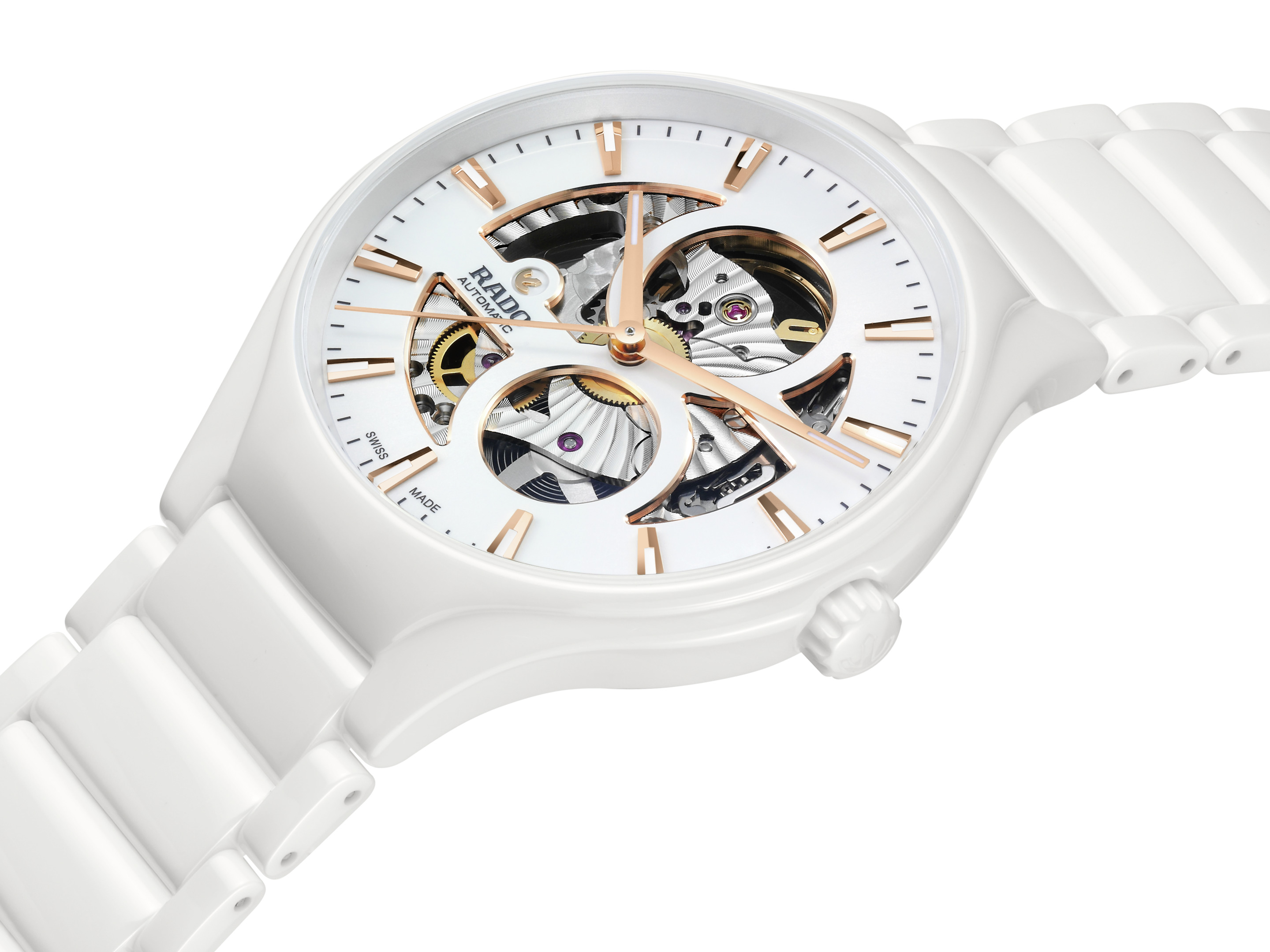 Rado True Round Automatic Open Heart (white)