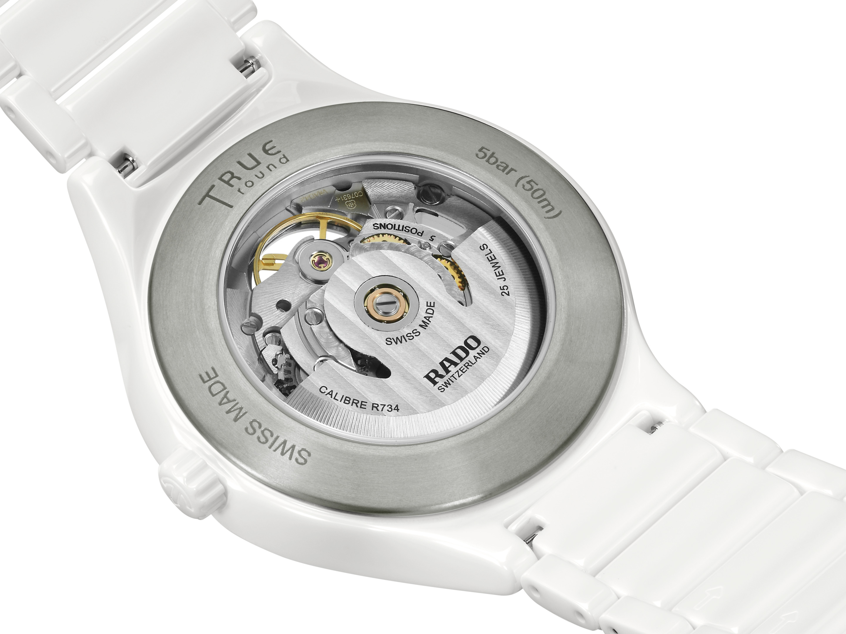 Rado True Round Automatic Open Heart (white)