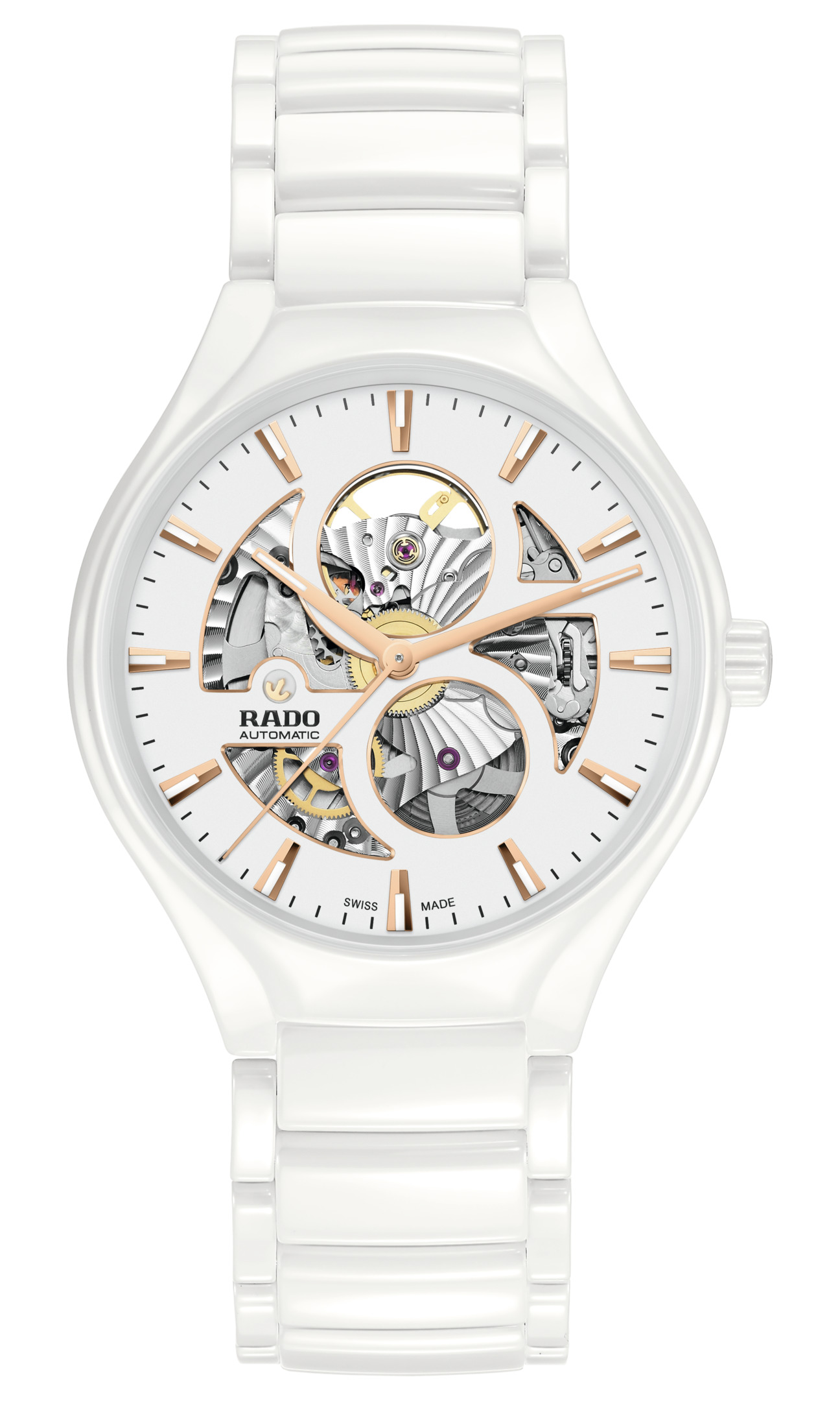 Rado True Round Automatic Open Heart (white)
