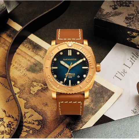San Martin SN078-Q 44mm Bronze Diver