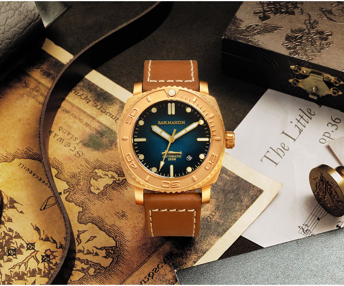 San Martin SN078-Q 44mm Bronze Diver
