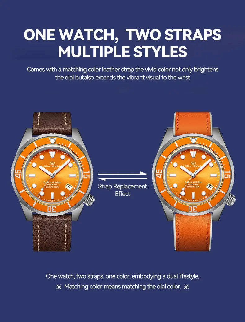 Seagull Ocean Series Colorful Titanium 41mm