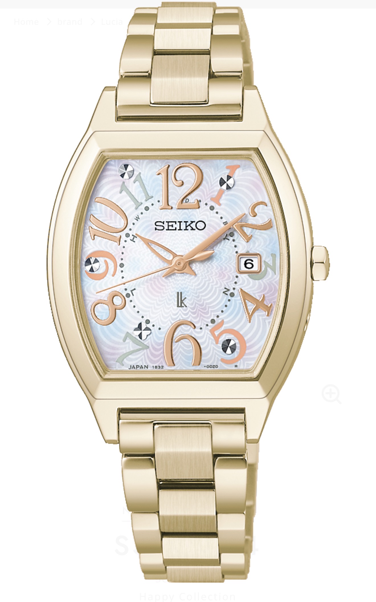 Seiko Lukia Liberty Titanium Solar Radio LE (Gold) (SSQW104)