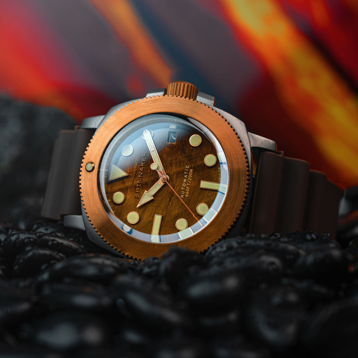 Spinnaker Hull Titanium Bronze Automatic Lapidary LE