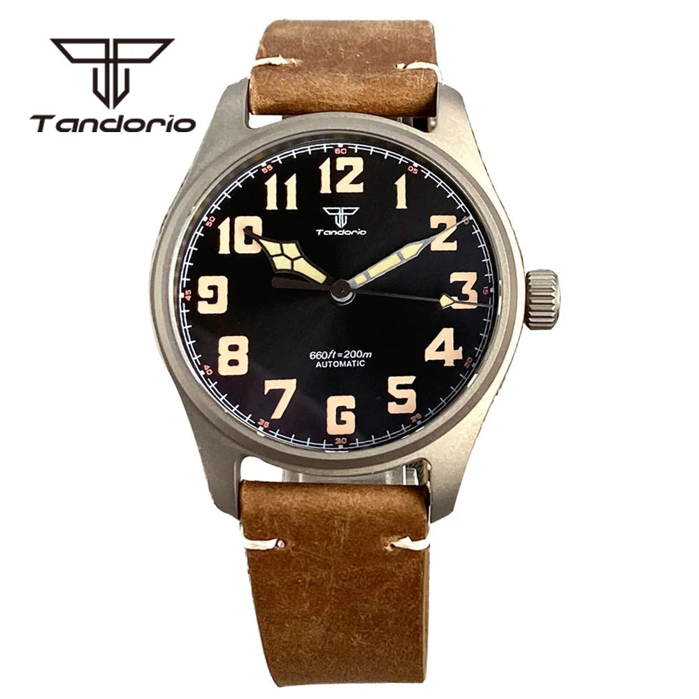 Tandorio TD142 39mm Titanium Pilot