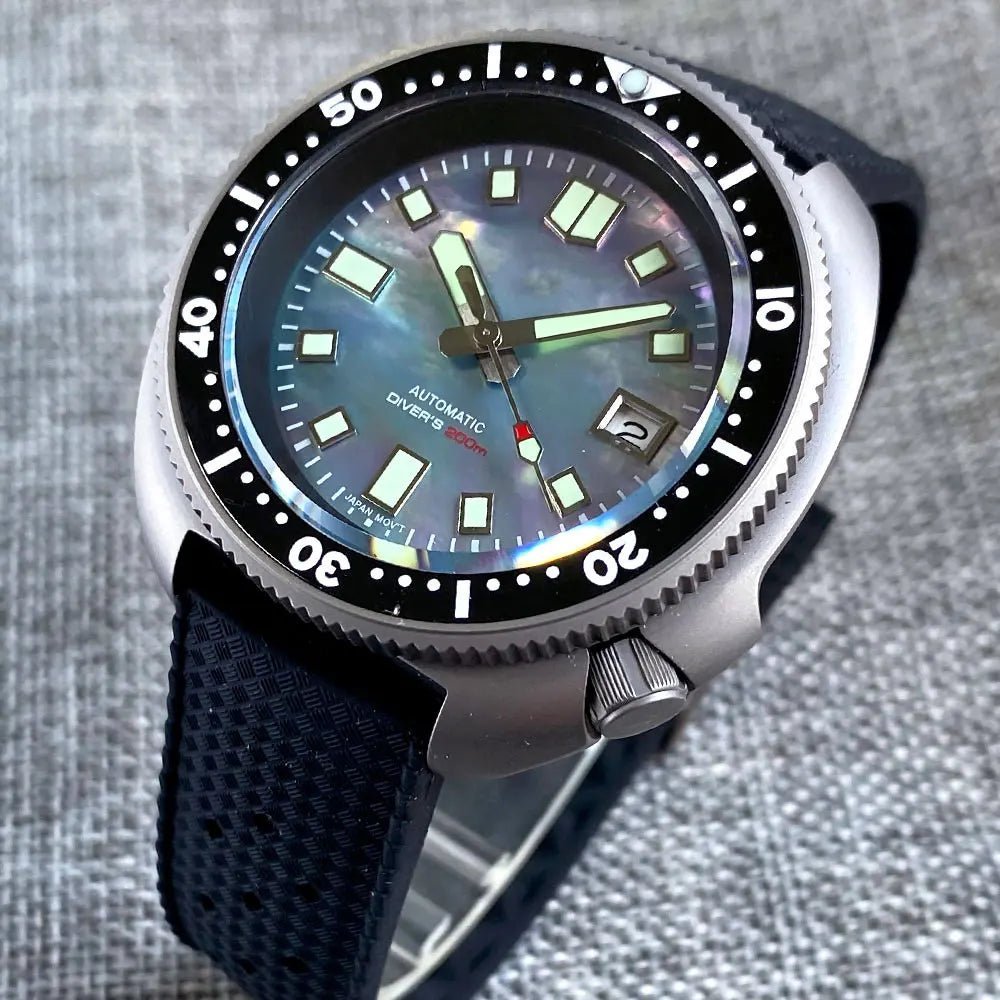 Tandorio TD231 Titanium Turtle Diver 44mm MOP Abalone