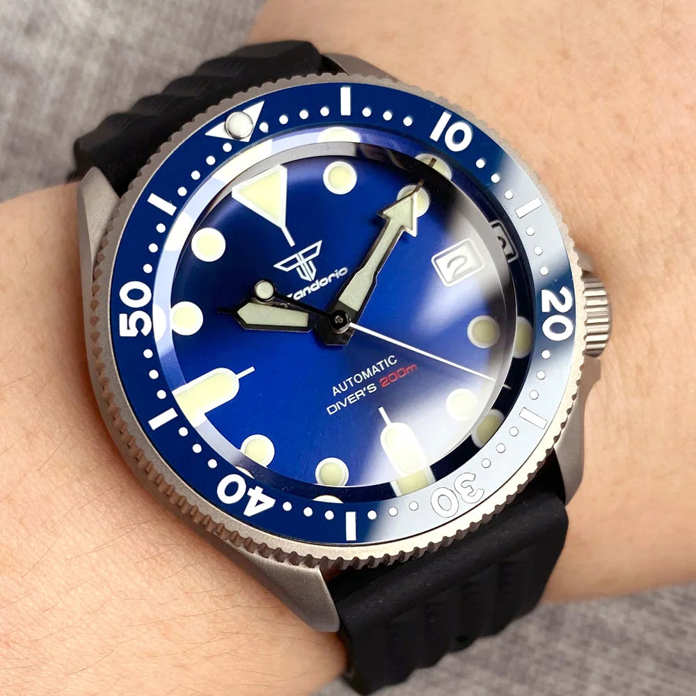 Tandorio TD249 Titanium Retro SKX Dive 37mm 120clicks